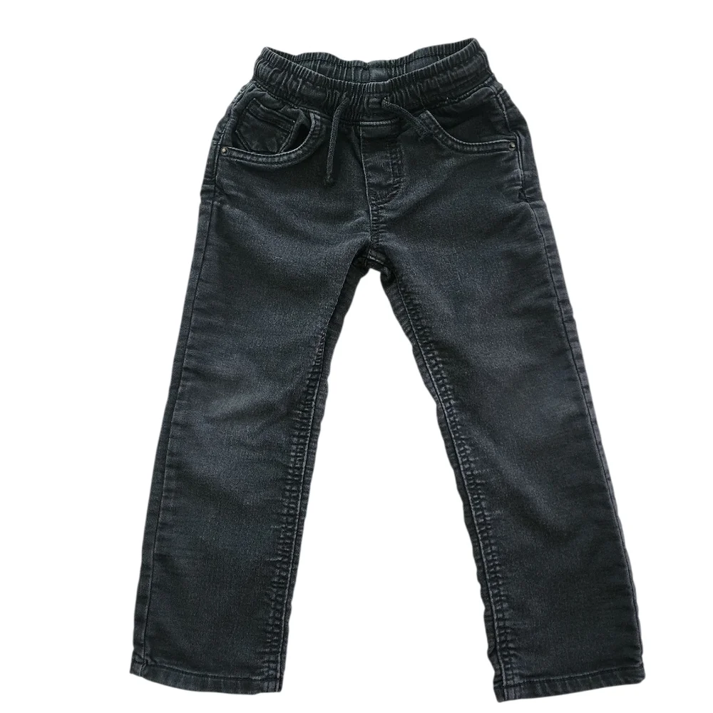 Cat & Jack Boys Pull-On Soft Denim Jeans Bundle (Size 4T) – Black & Dark Grey